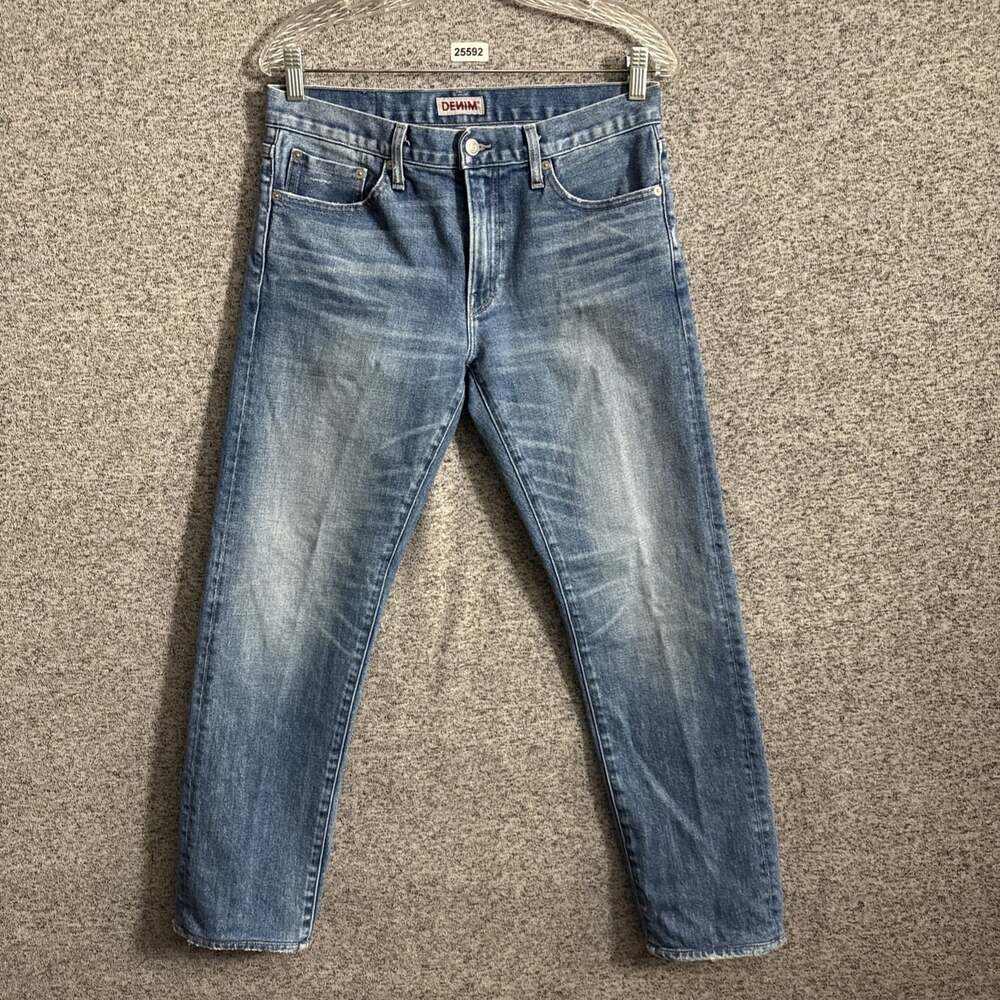 SMN Denim Men's Size 30 Blue Denim The Hunter Standard Slim Selvedge Jeans